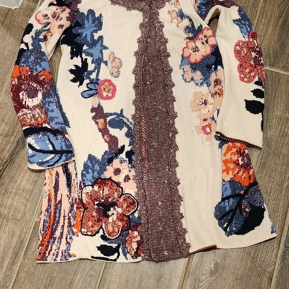 ANTHROPOLOGIE ▪️’Sleeping in Snow’‎ Foret Cardigan Sweater. Rare - Picture 2 of 8